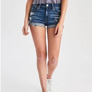 American Eagle Ripped Distressed Denim Jean Shorts
